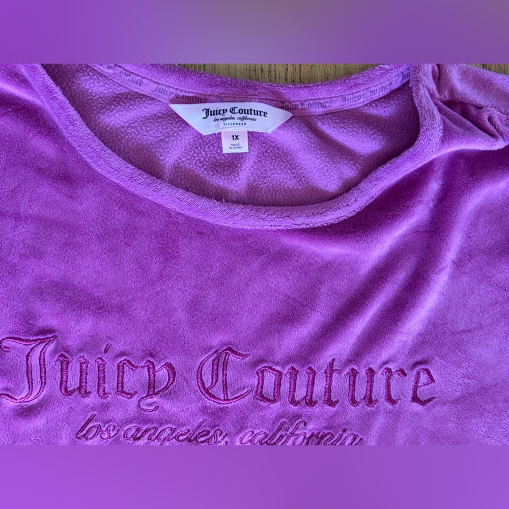 Juicy couture velour long sleeve tee shirt - Picture 3 of 5